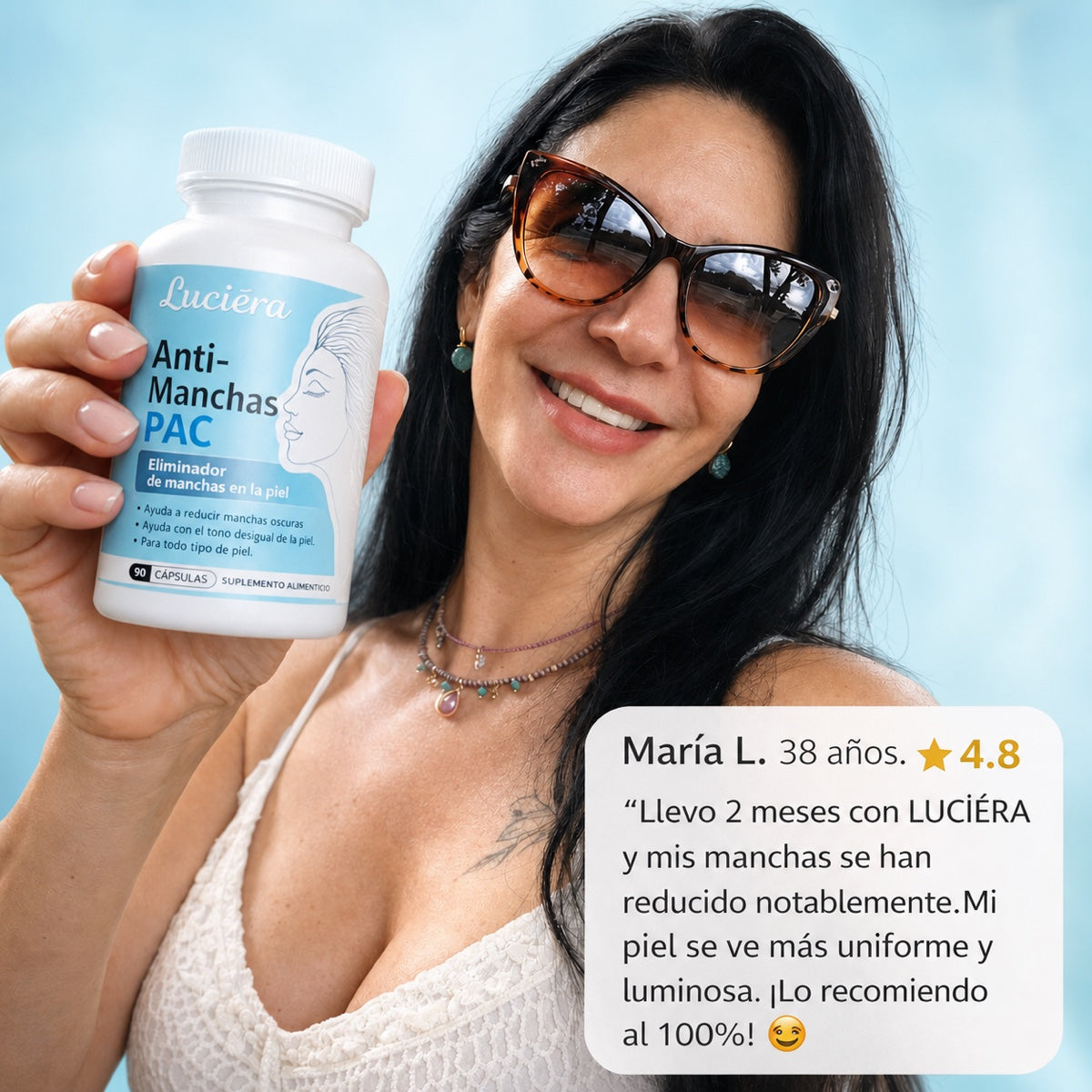 Luciéra Anti-Manchas PAC | Eliminador de Manchas en la Piel | 90 Cápsulas — imagen 7